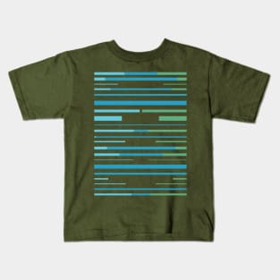 blue green lines Kids T-Shirt